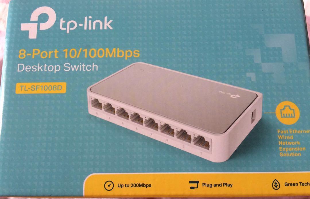 RUSH SALE 8port switch P199 only (Category: Office & Business Technology) located in Cavite. Submitted by dclutterermerch (Listing ID 265144214, Image 1). Description: TP-Link 8 port Desktop Switch Original Price: P600+ - plug and play Fixed price po 🙂🙂.