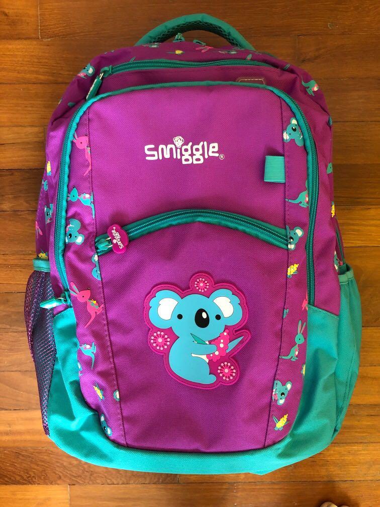 smiggle purple backpack