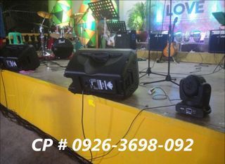 Sound System, Lights and Band Equipment for rent, Santa Rosa, Laguna, Cavite, Batangas, Tagaytay, Pansol.