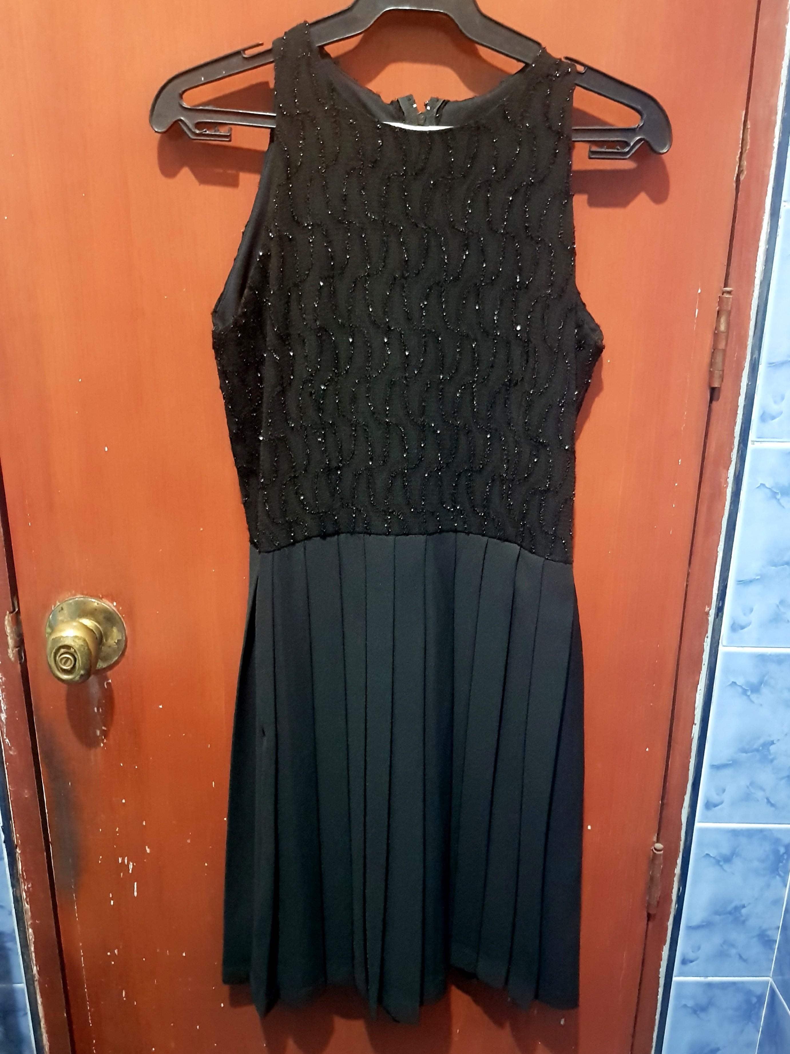 sparkly black tie dress