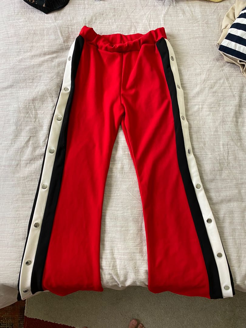 Striped Red pants, Women's Fashion, Bottoms, Other Bottoms on Carousell