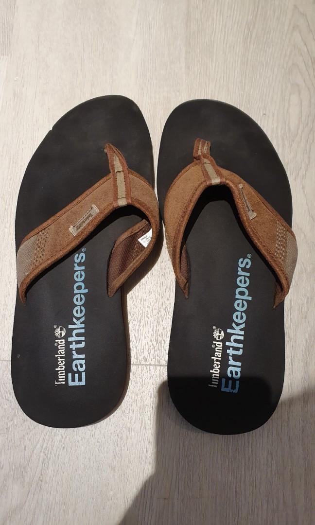 Mens Timberland Earthkeepers 5143A Dark Brown Leather Summer Thong Flip  Flops | eBay