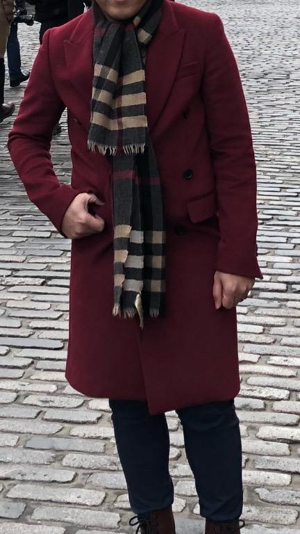 Topman red coat best sale