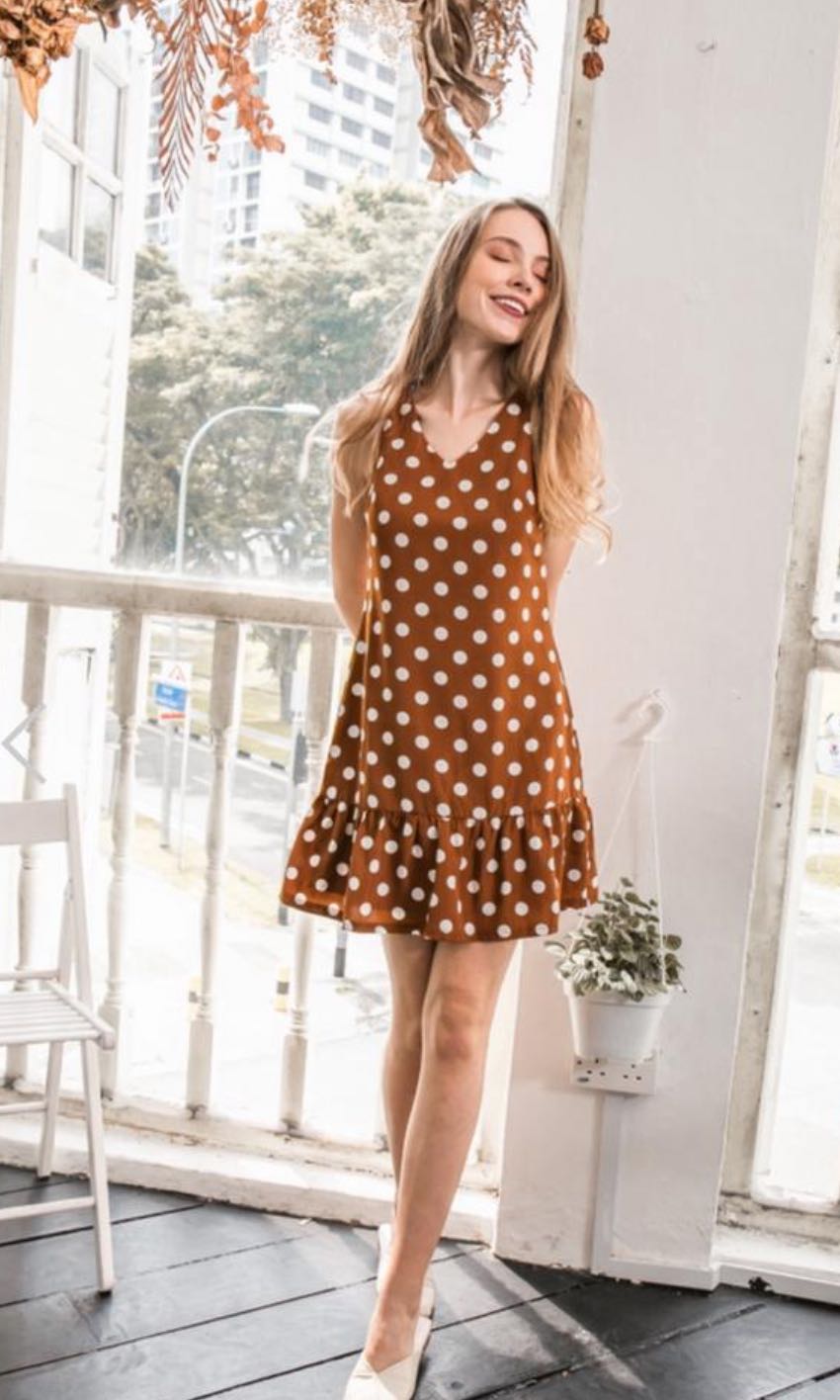 TSW Polka dot dropwaist dress Women s Fashion Dresses Sets