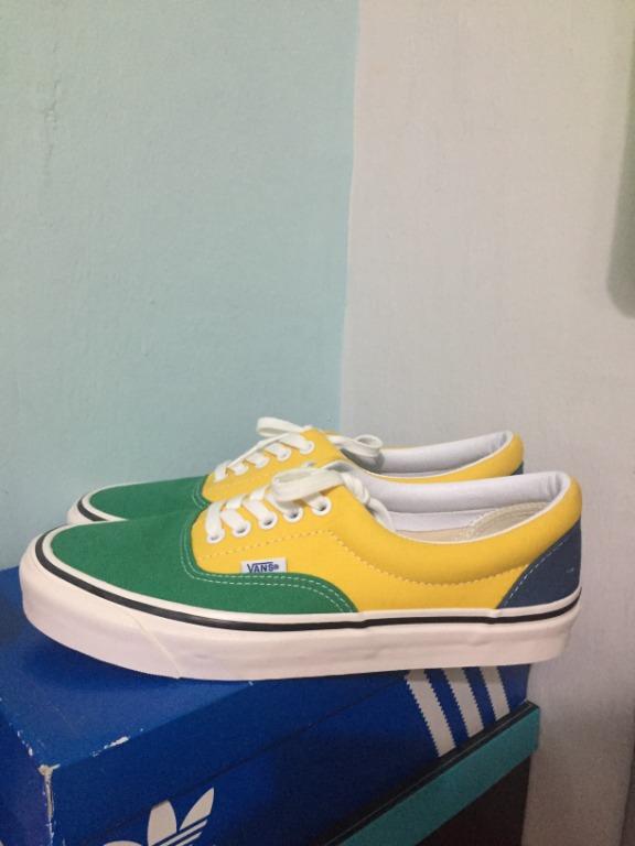 yellow blue and green vans