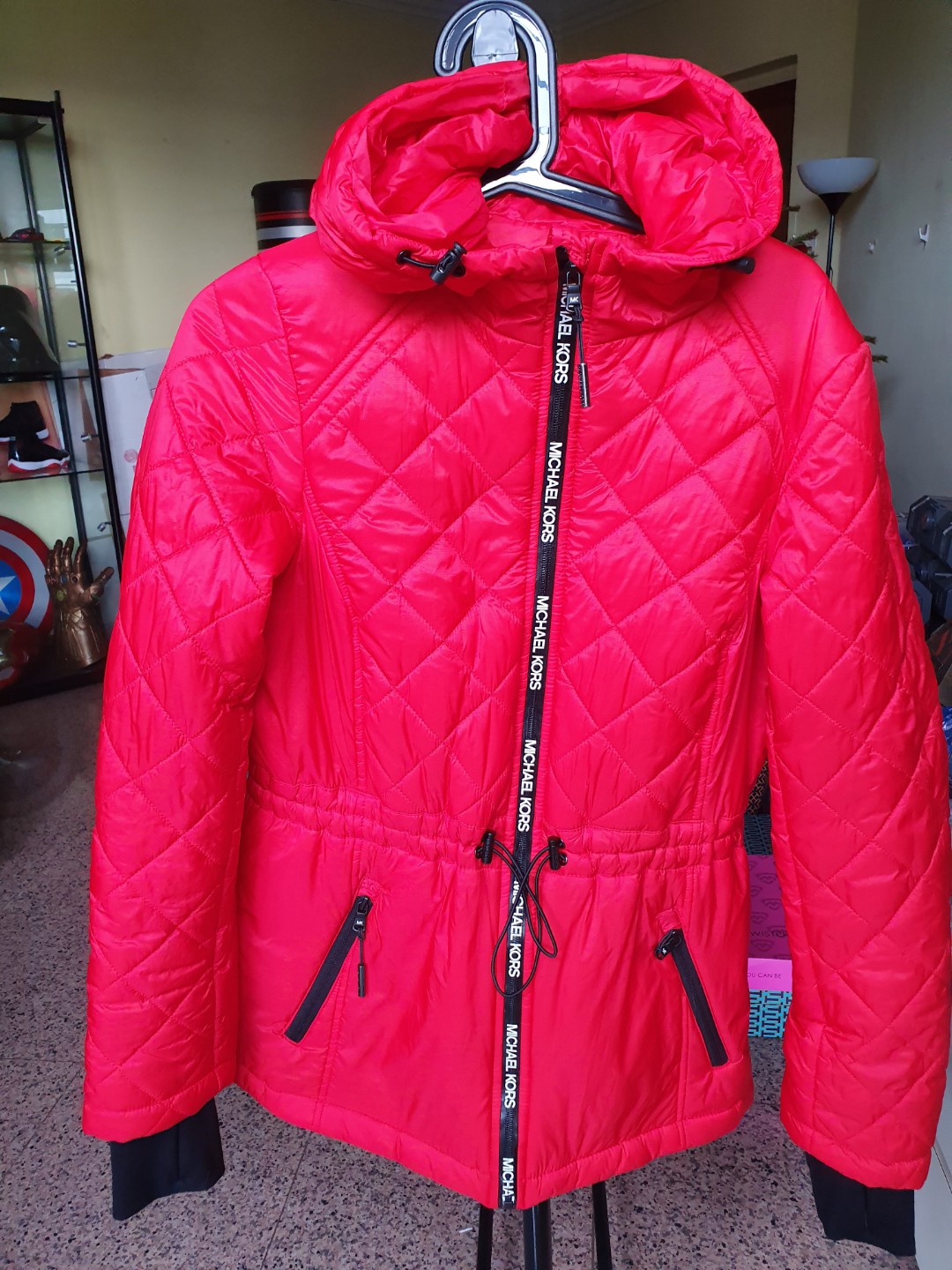 michael kors red winter jacket