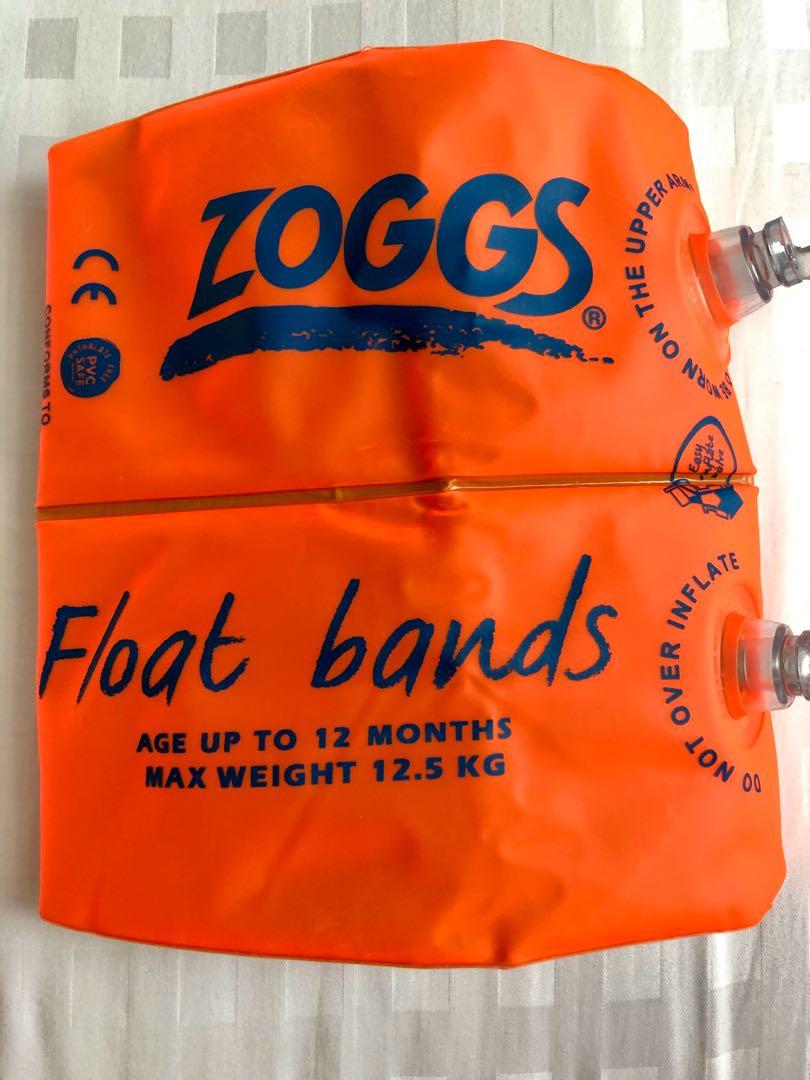 Zoggs Swimming Pool Float Arm Bands Kids Baby Under 1 Year Orange Max 12.5kg NEW