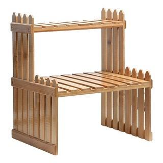 Free Shipping Plant Shelves Flower Garden Rack Bamboo Display Shelf Stand Holder Storage