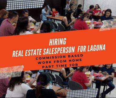 Real Estate Salesperson Agent Work From Home Part Time Job Straight Commission Laguna