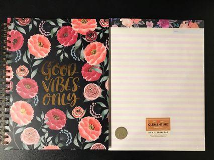 Large Notebook and Notepad Set (US Purchased) - REDUCED FROM P1k