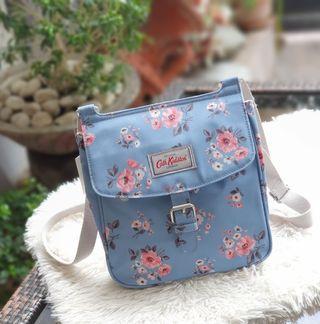 Cath Kidston Groove Bunch Tab Saddle Crossbody Bag - Light Blue