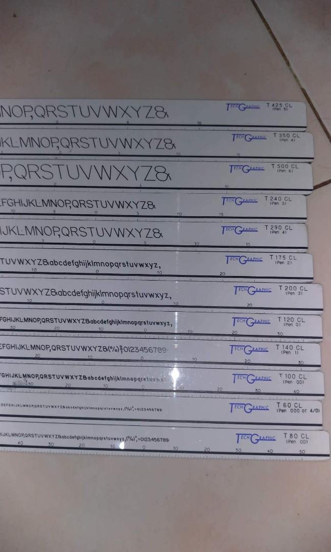 Architectural Lettering Guide/Set (Tech Graphic), Hobbies & Toys