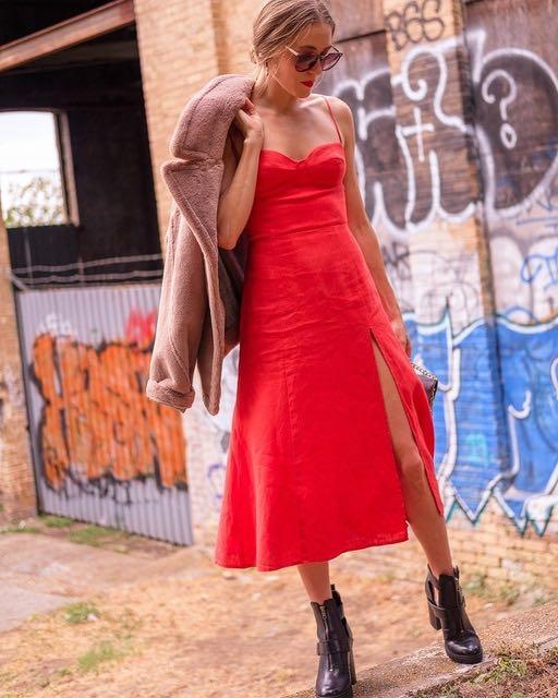 Reformation Red Midi Dress Hot Sale, UP ...