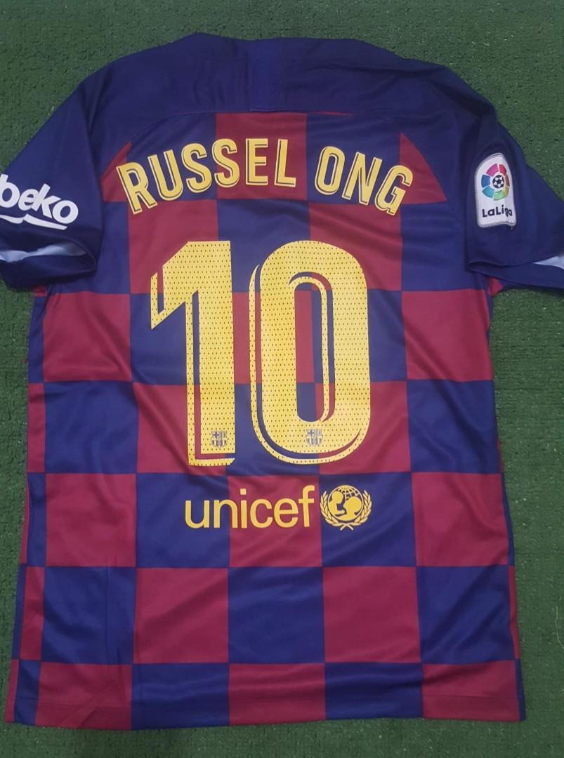Barcelona Home 19 20 Jersey La Liga Font Sports Sports Apparel On Carousell