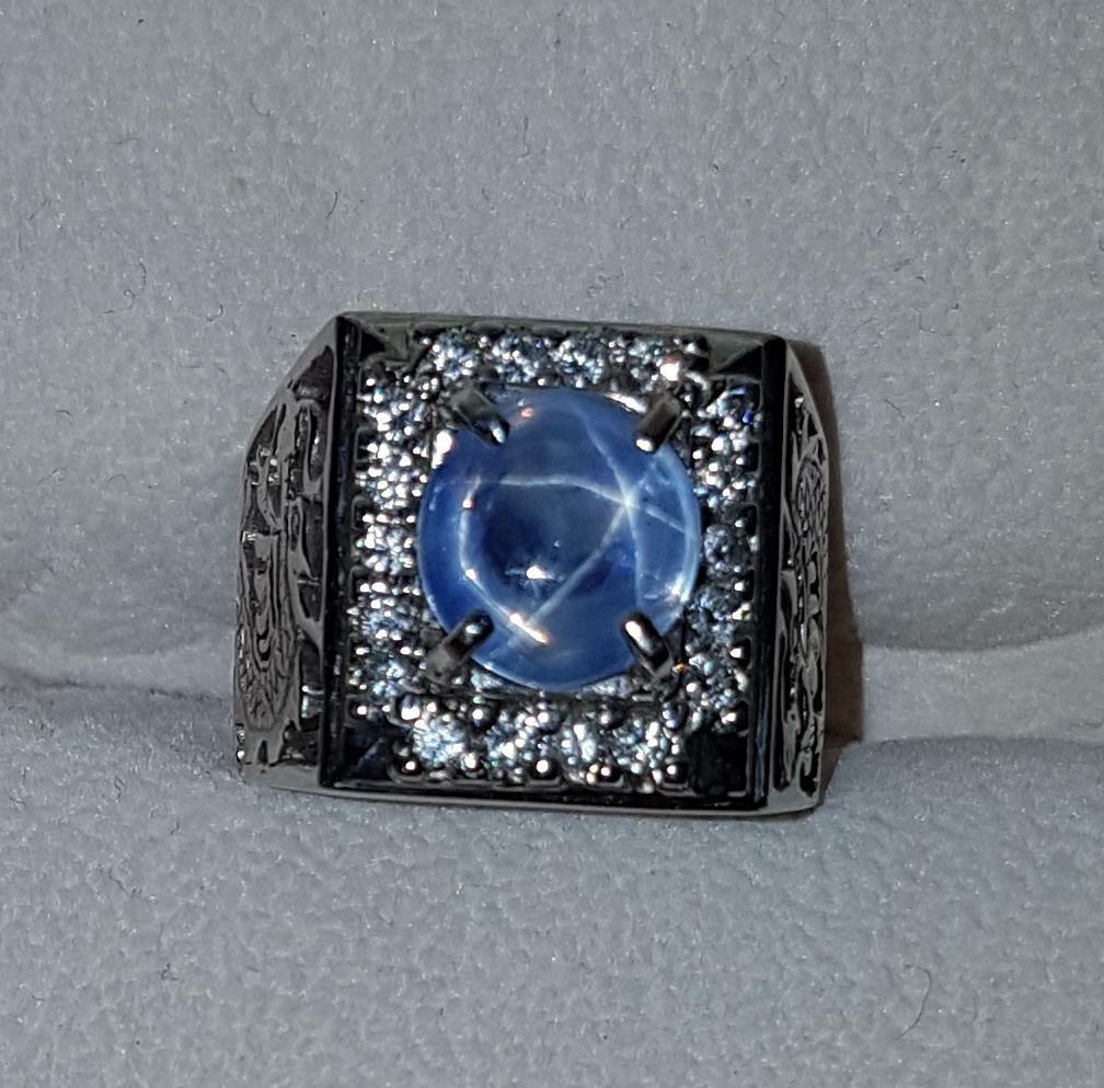 Batu Cincin ikat emas putih berlian