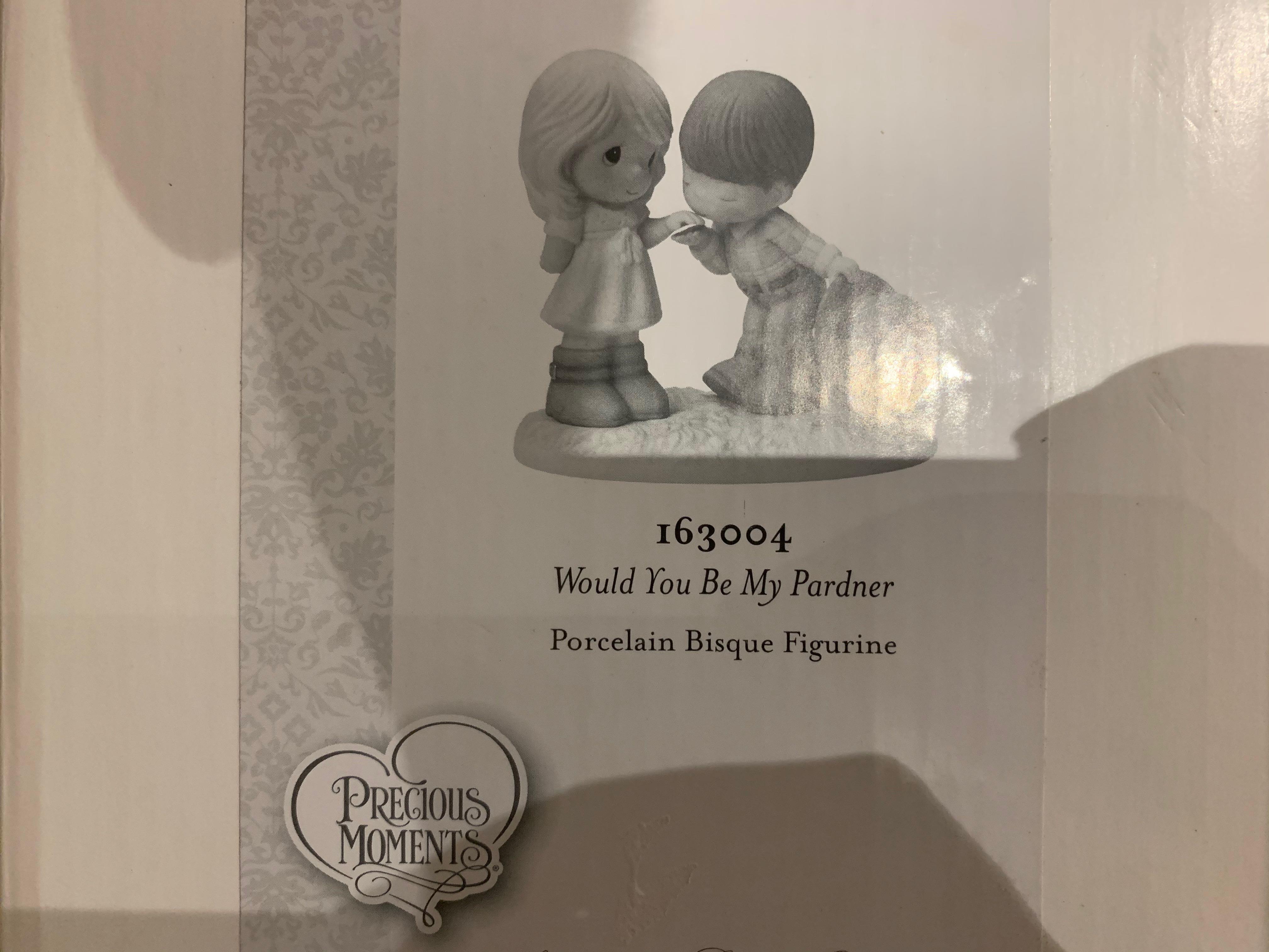 Precious Moments #163004 /"Would You Be My Pardner/" Porcelain Bisque Figurine New