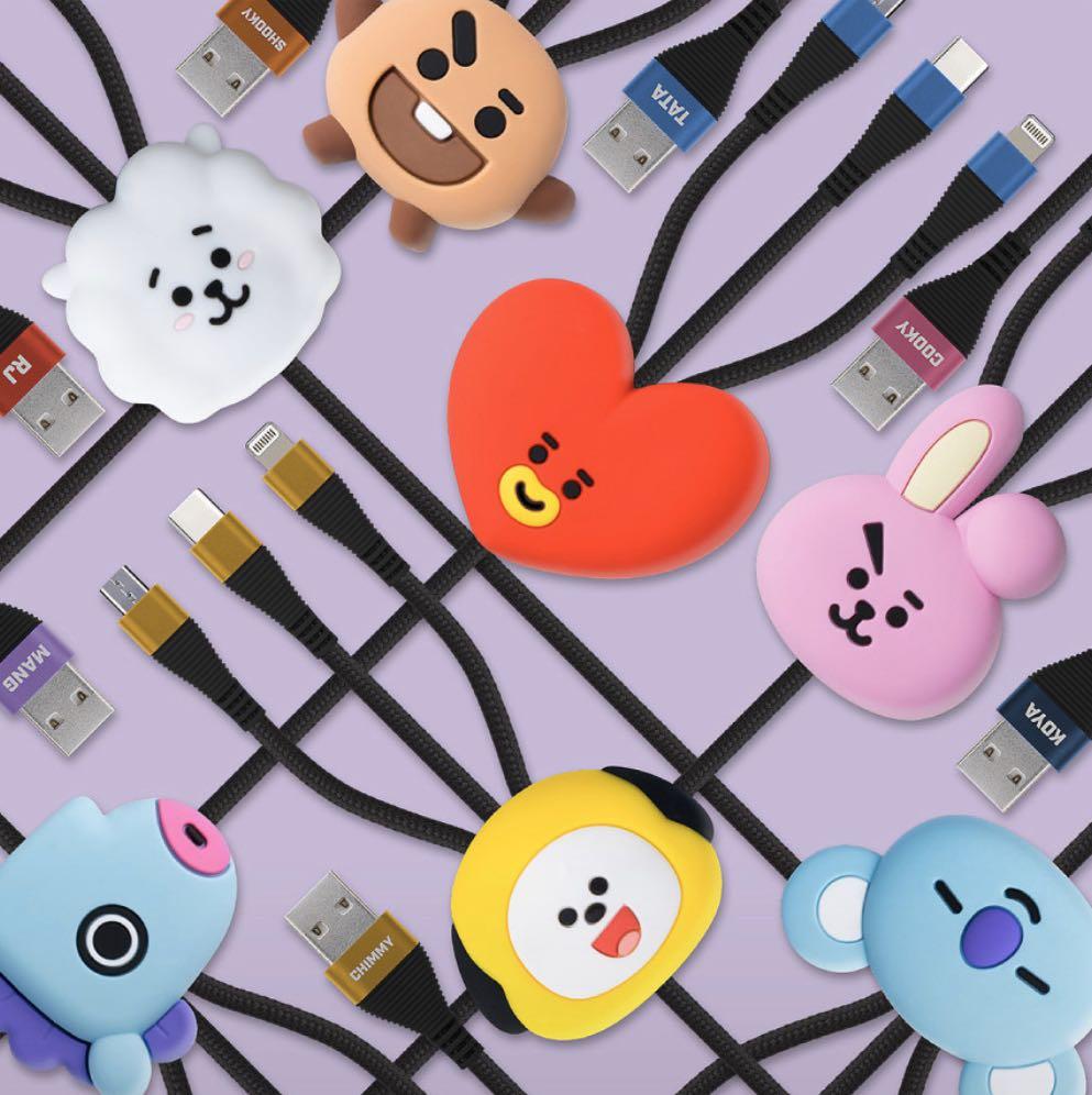 BT21 Multicharge 3in1 Cable 充電線, 興趣及遊戲, 音樂、樂器& 配件, 樂器配件- Carousell