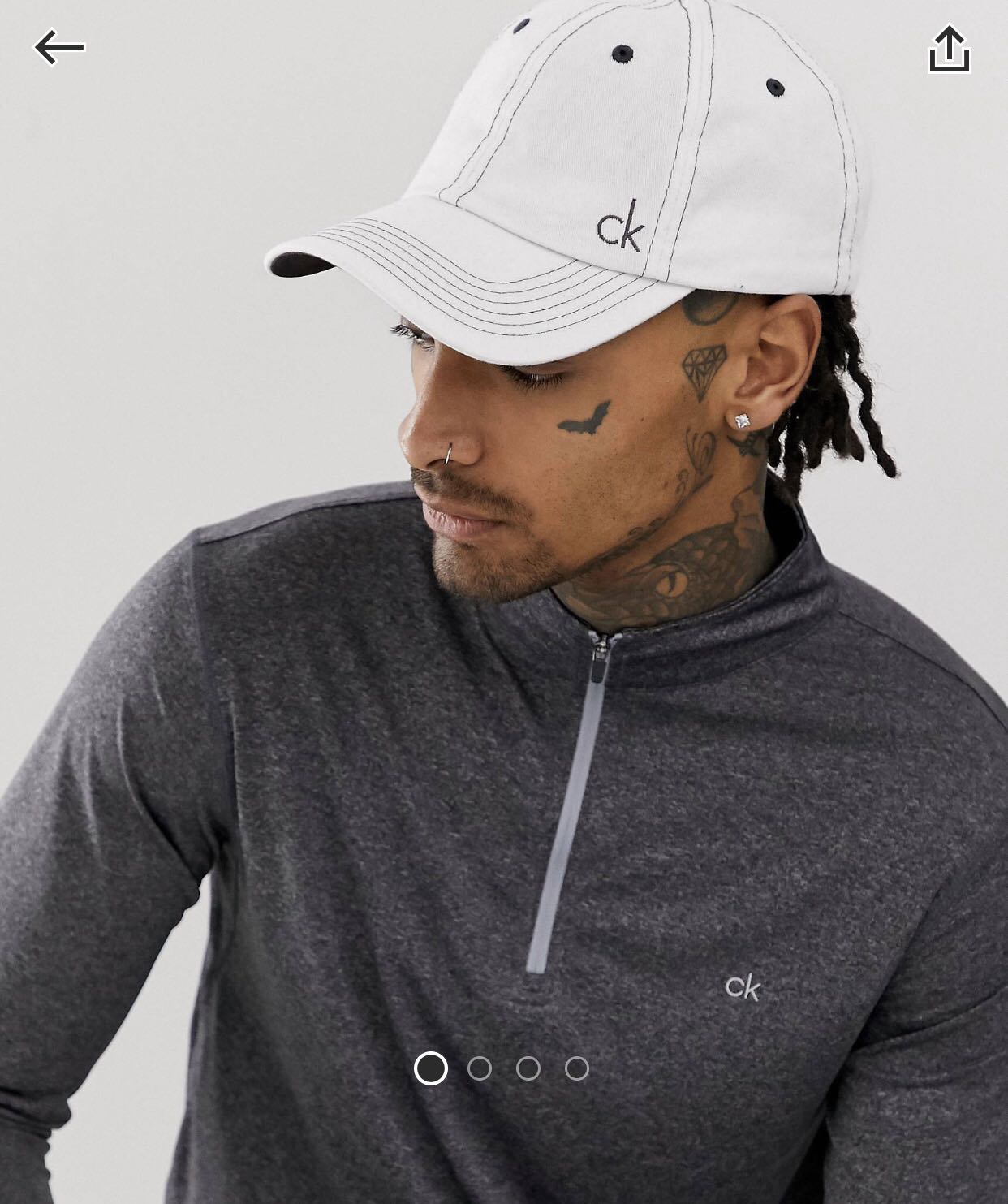 calvin klein white cap