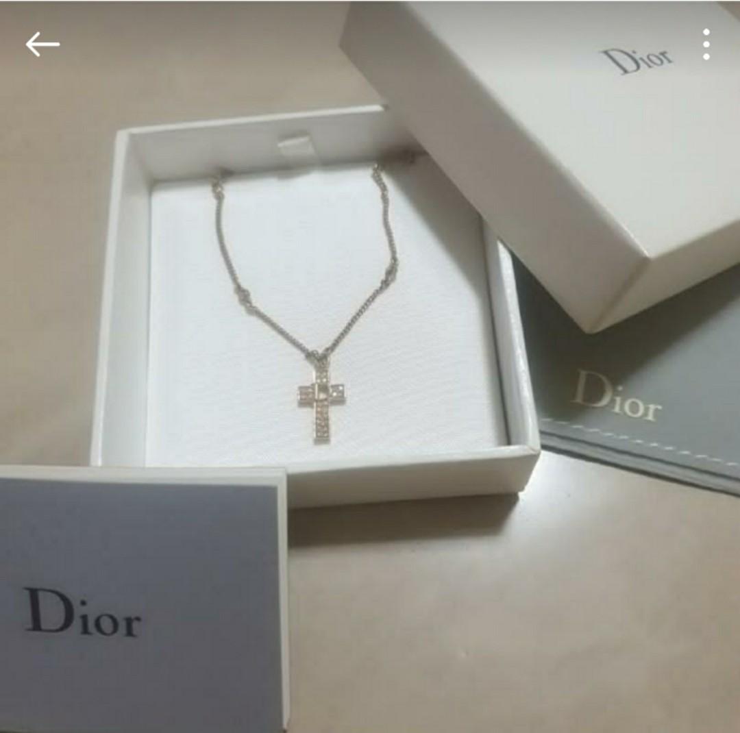 dior cross necklace