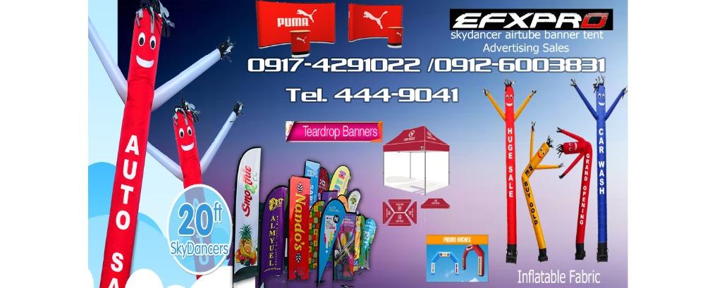 Custom Banner Flags Printed Skydancer Airtube Puppet Tension