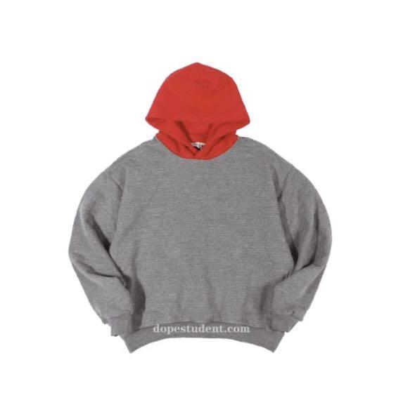Red hotsell grey hoodie