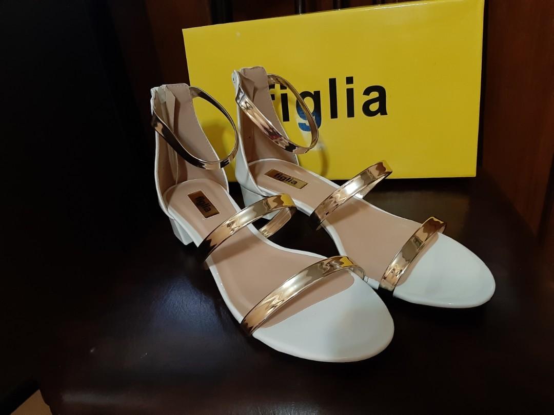 Figlia white and gold sandal