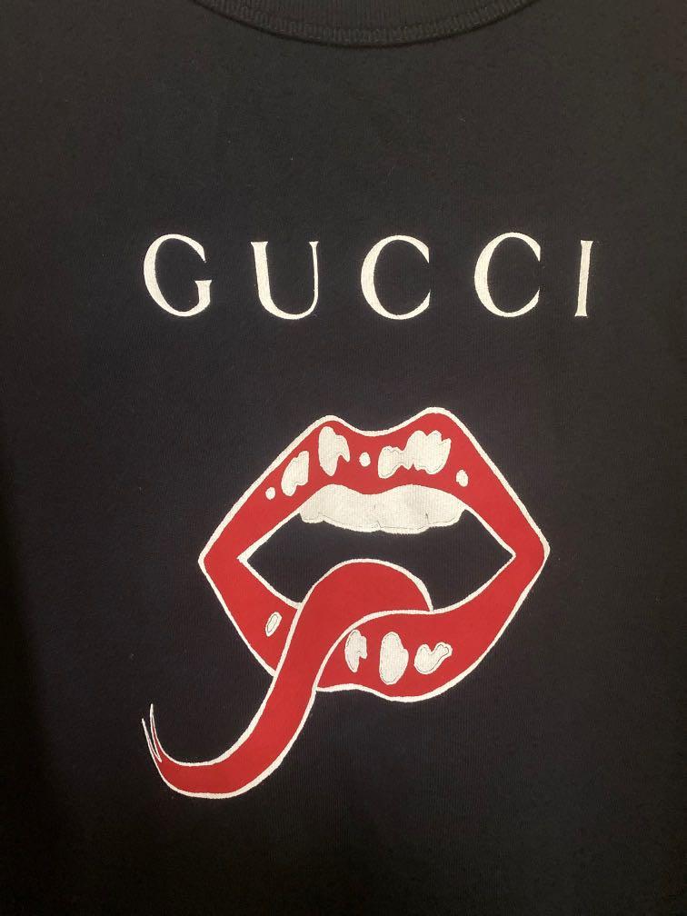 Gucci new arrivals mouth sweatshirt