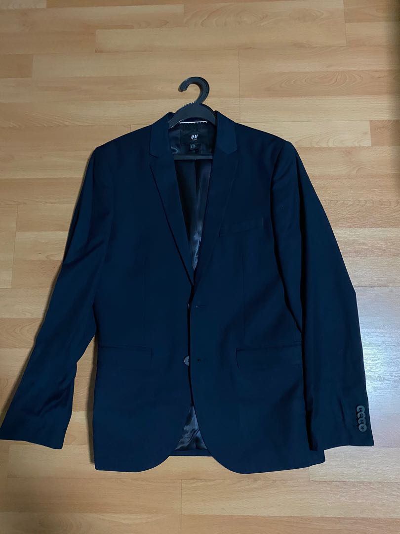 H&M Nagy Blue Blazer, Men's Fashion, Coats, Jackets and Outerwear on ...