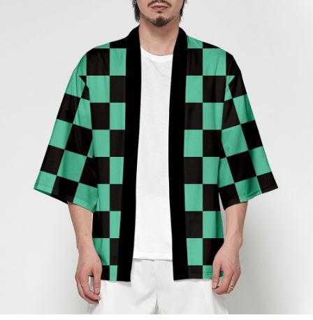 Japanese Haori Demon Slayer cardigan jacket: Kimetsu No Yaiba design  (Kamado Tanjiro), Hobbies u0026 Toys, Collectibles u0026 Memorabilia, J-pop on  Carousell