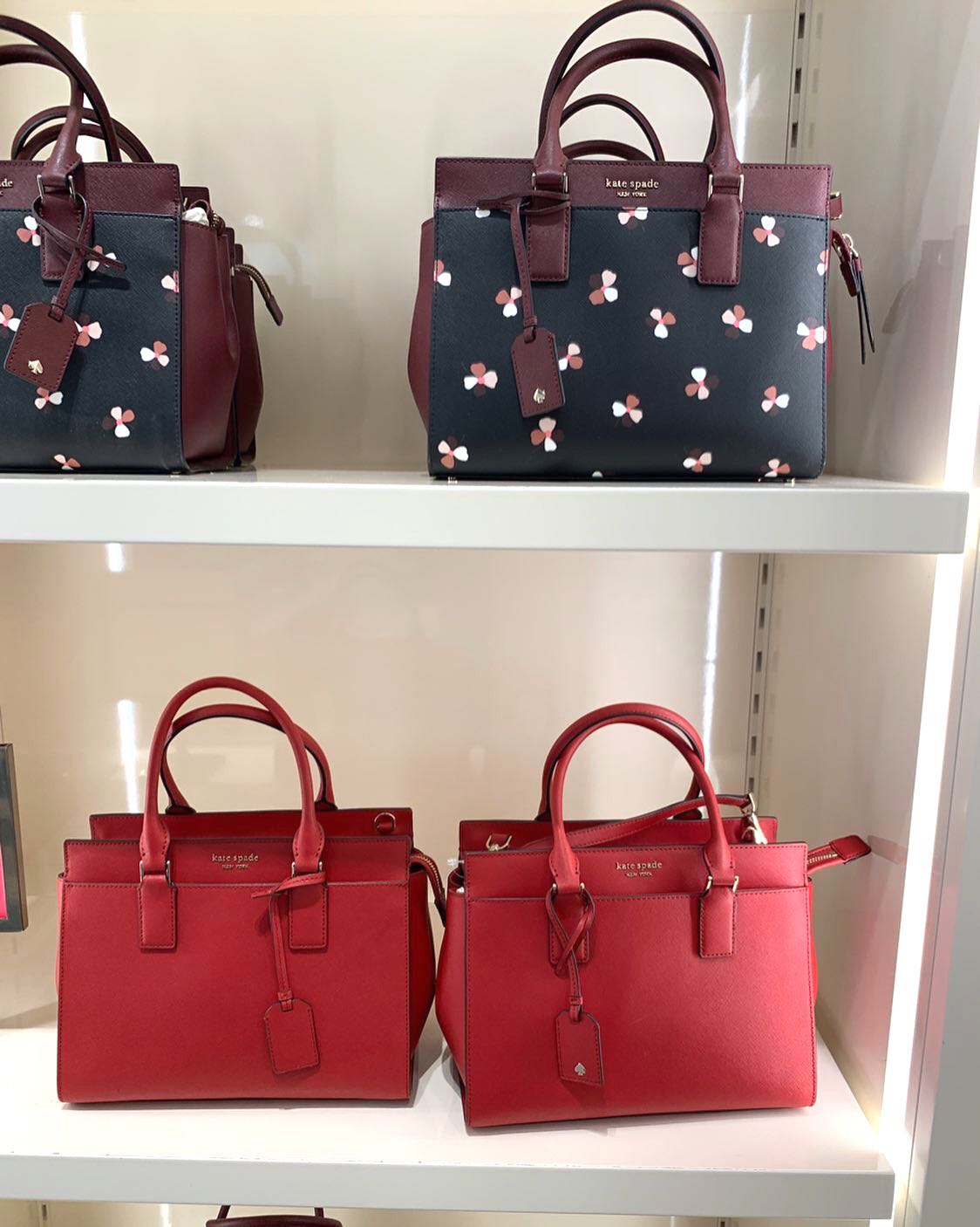 Kate spade red satchel clearance