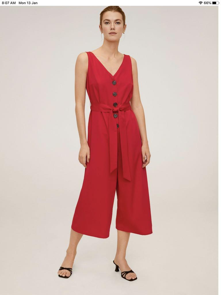 Mango red jumpsuit Clearance