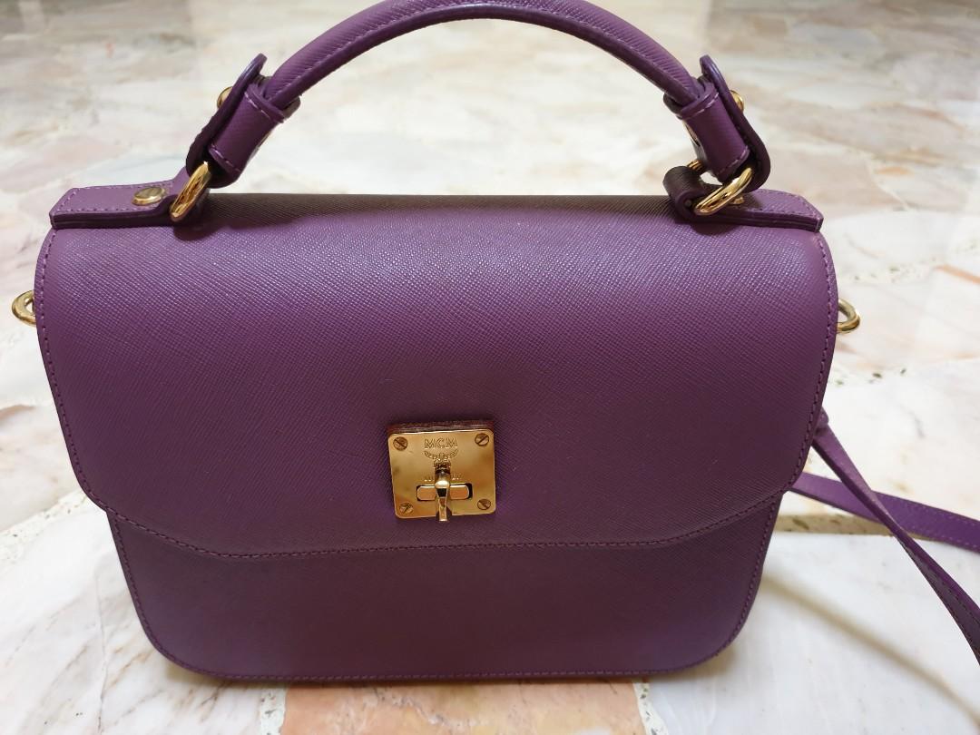 Purple sale mcm bag