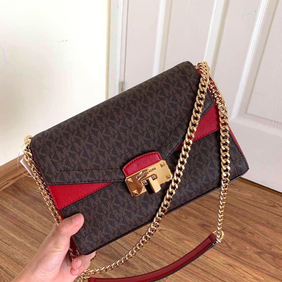 michael kors sling bag red