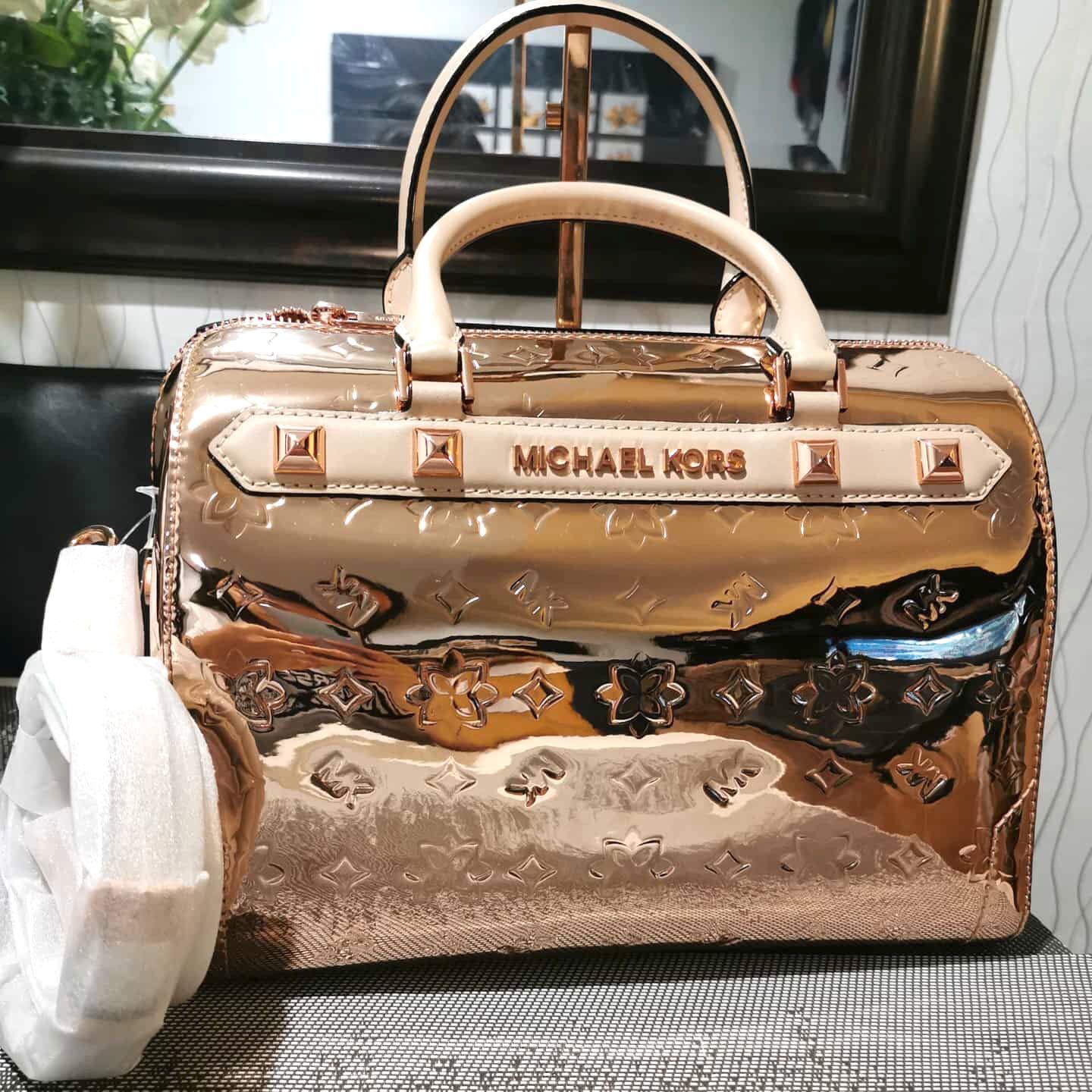 Michael Kors LARGE Duffle Bag KARA with Sling from USA Rosegold, Luxury,  Bags & Wallets on Carousell