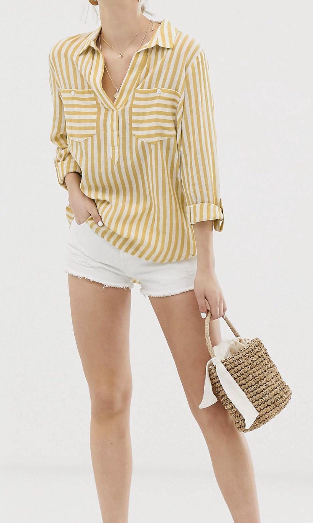 yellow blouse new look