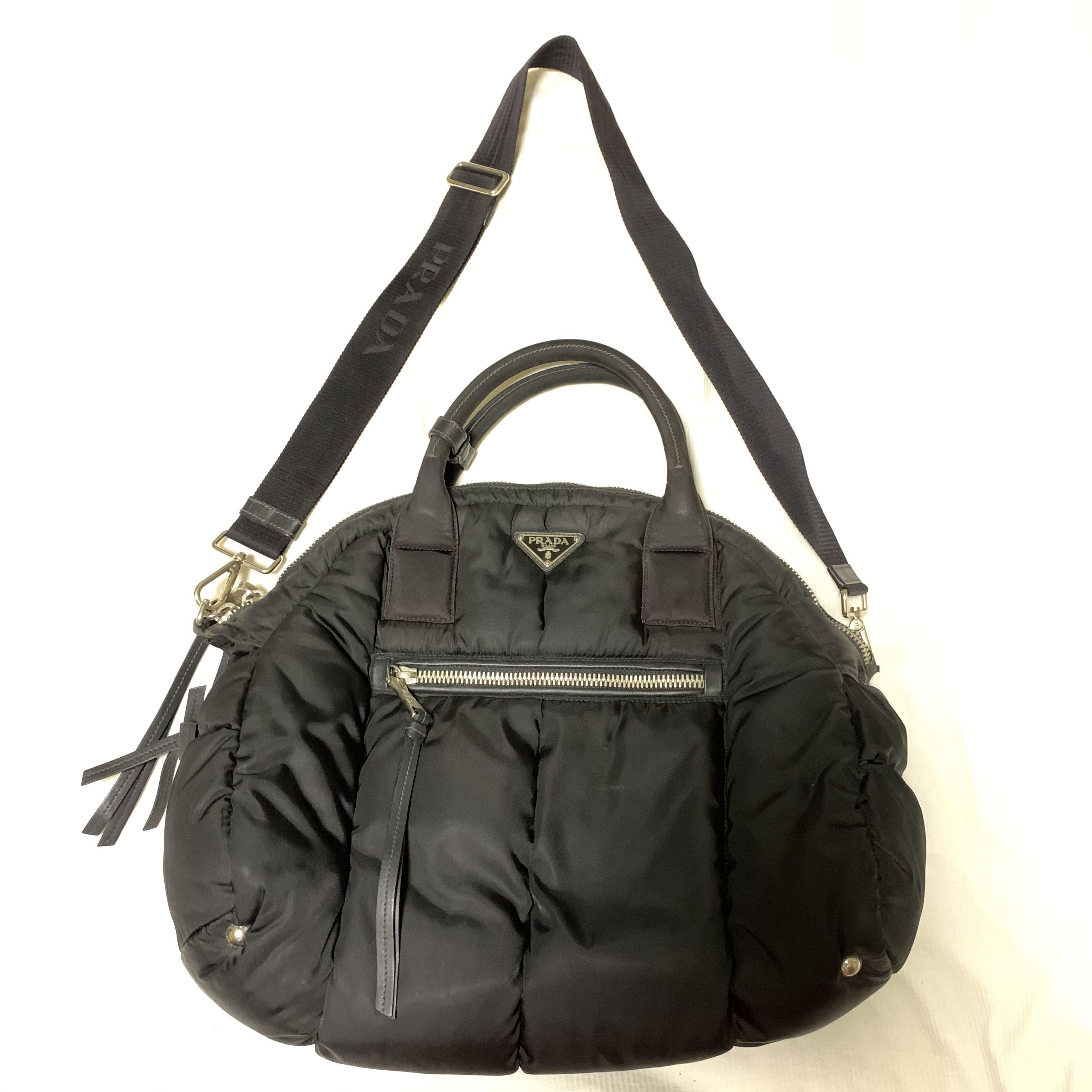 prada quilted nylon tote
