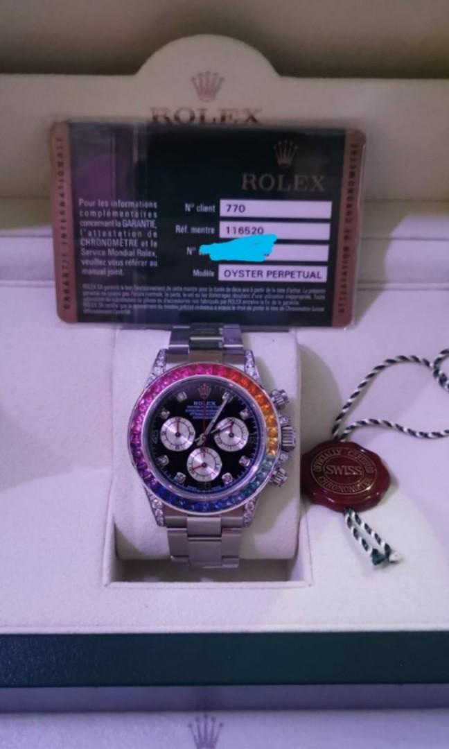 Rolex daytona rainbow bezel