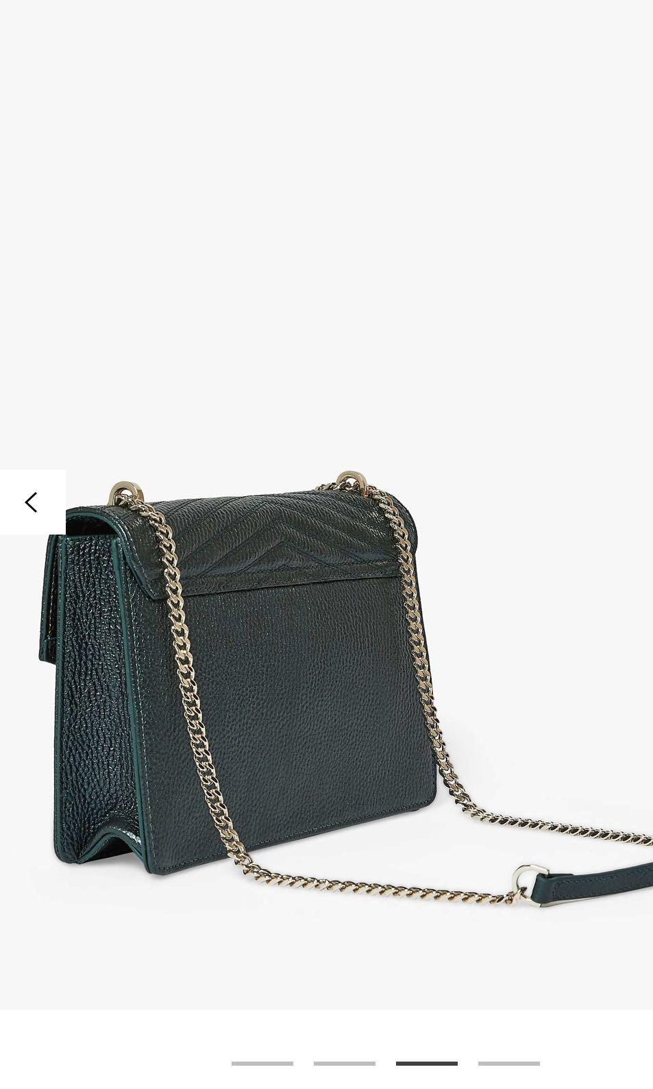 Ted baker kamille leather crossbody bag dark green Clearance