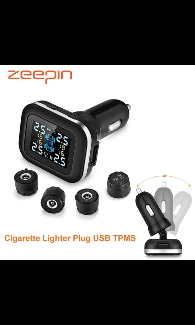 TPMS Rotational Cigarette Lighter Plug w/ USB, Everything Else on Carousell