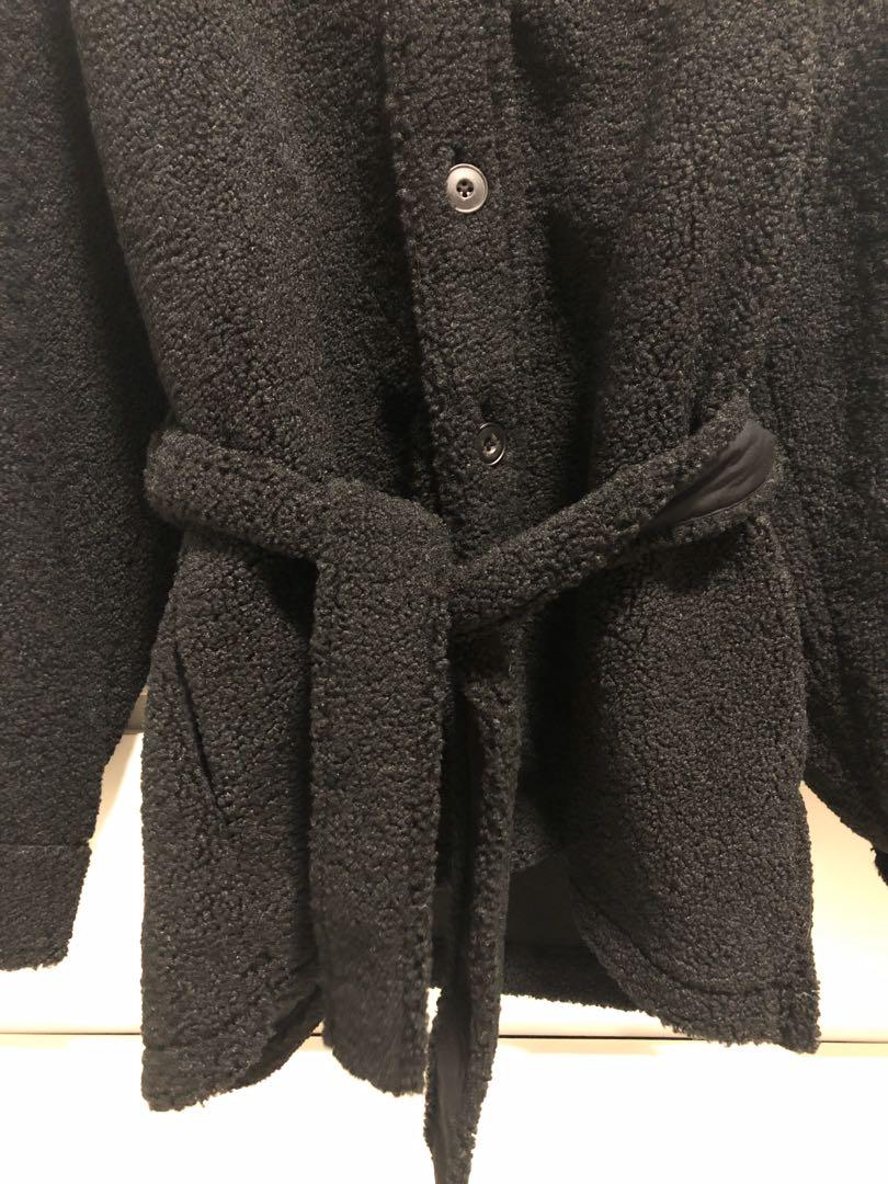 uniqlo u pile lined fleece short coat