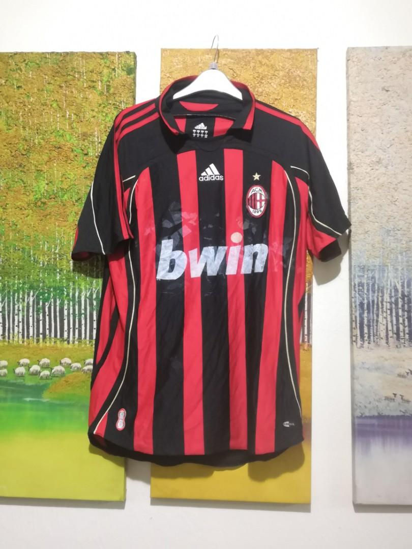 Vintage Ac Milan Jersey Bwin Sports Athletic Sports Clothing On Carousell