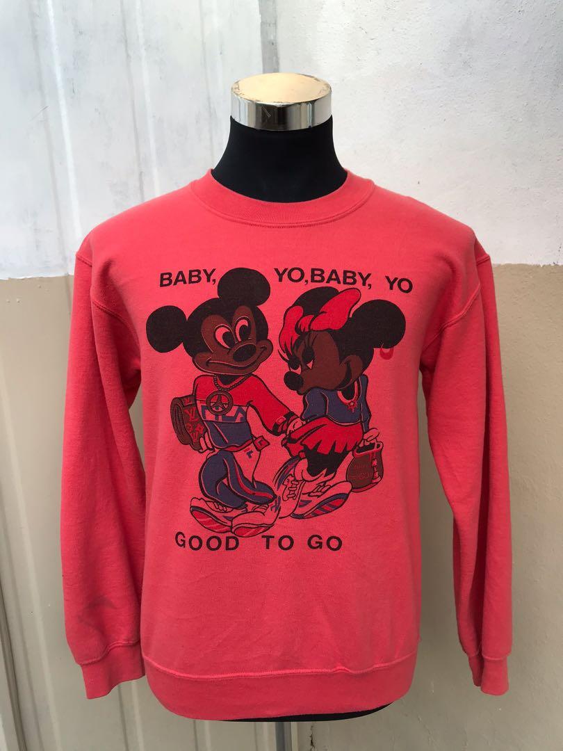 80s Bootleg Mickey & Minnie Mouse Gucci, Vuitton, Fila T-Shirt