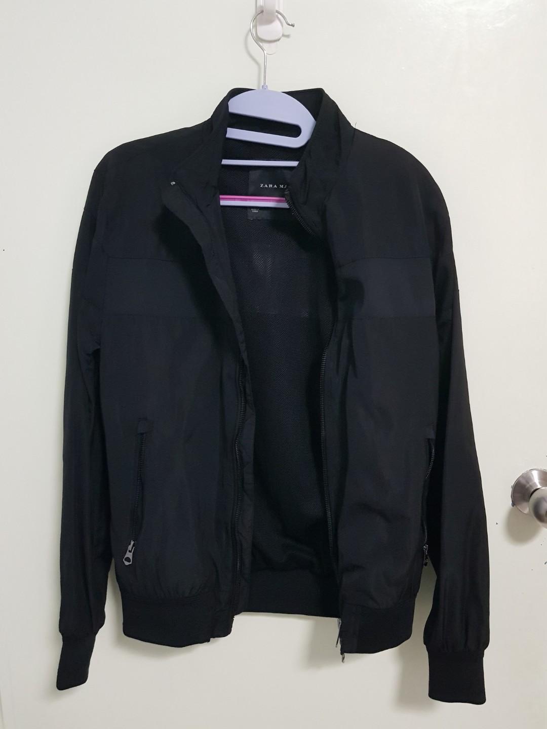 zara black bomber jacket