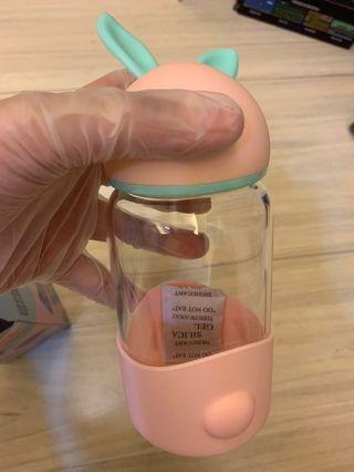 創意兔攜帶式隨身玻璃瓶