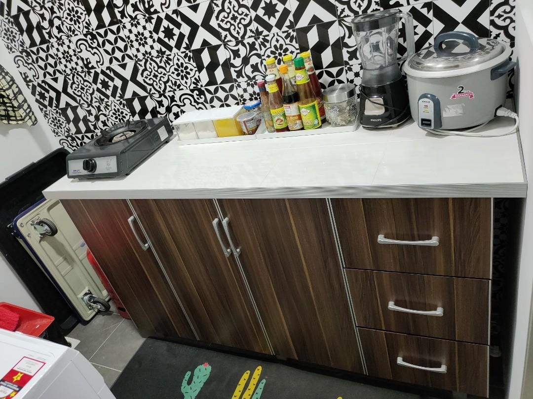 6 Feet Kitchen Cabinet Solid Wood Heavy Home Furniture