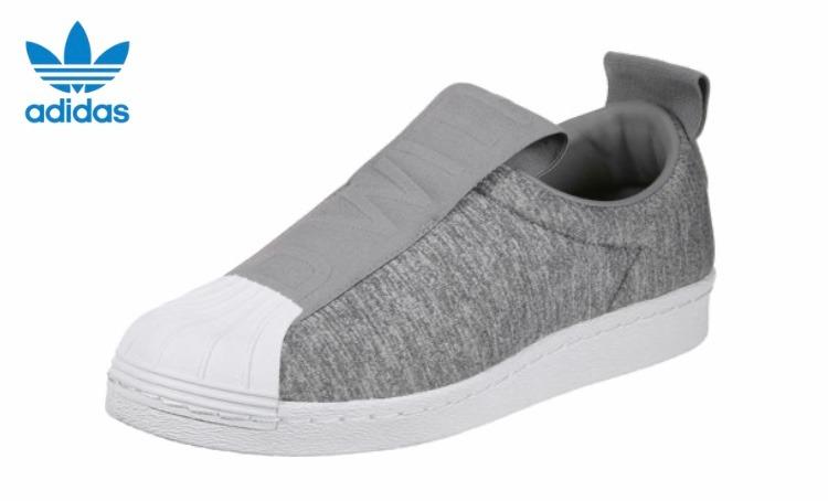 Adidas Originals Superstar BW3S Slip On Sneakers Gray Sz US 7.5
