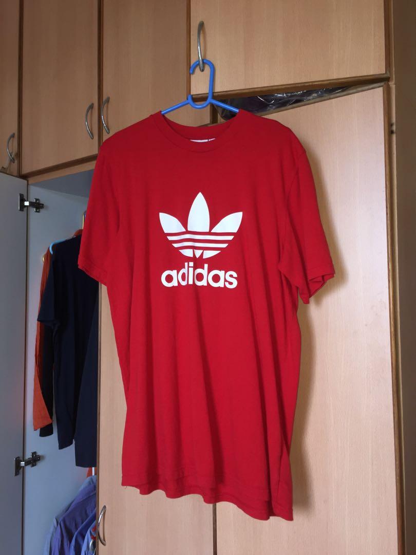 red adidas top mens
