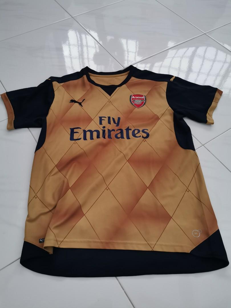 arsenal gold jersey