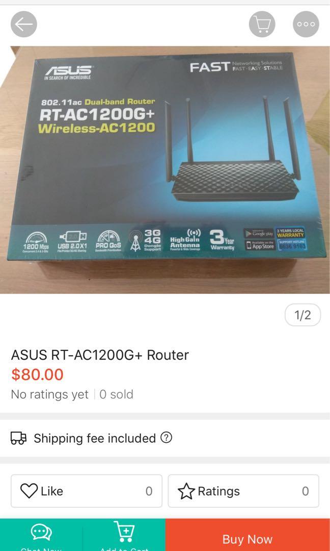 Asus wireless Router AC 1200, Computers & Tech, Parts & Accessories ...