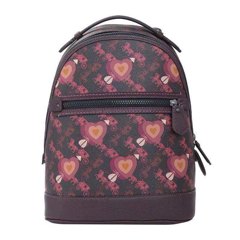 Authentic coach barrow backpack with horse and carriage print heart Luxury Bags Wallets on Carousell
